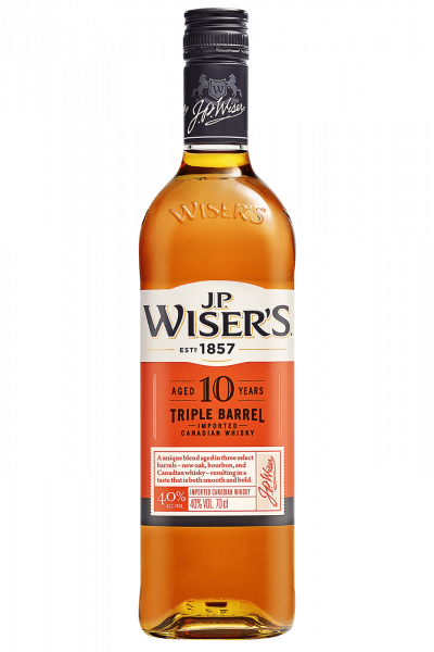 J.P. Wiser’s 10 Years Old Canadian Whisky 70cl