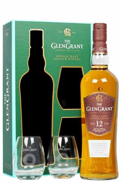 Glen Grant 12 Years Old 70cl (Confezione Con 2 Bicchieri)