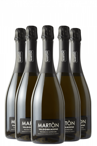 6 Bottiglie Valdobbiadene Prosecco Superiore DOCG Extra Dry Martòn