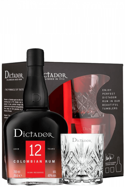 Rum Dictador 12 Anni 70cl (Confezione Con 2 Bicchieri)
