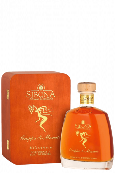 Grappa Di Moscato Millesimata Sibona 2012 70cl (Cassetta in Legno)
