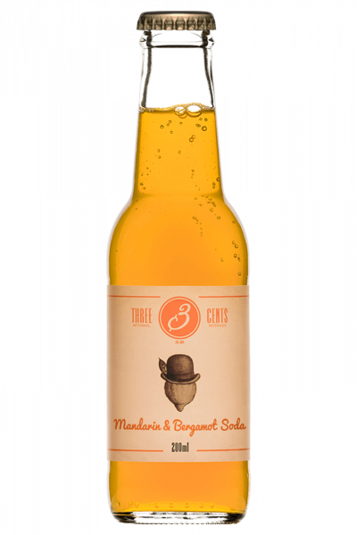 Three Cents Mandarin & Bergamot Soda 20cl