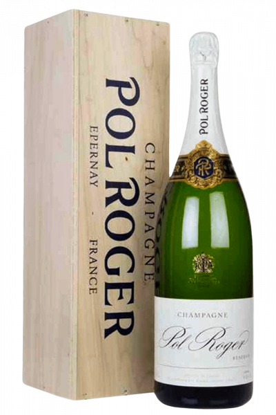 Champagne Jéroboam Pol Roger Réserve Brut (Cassetta in Legno)