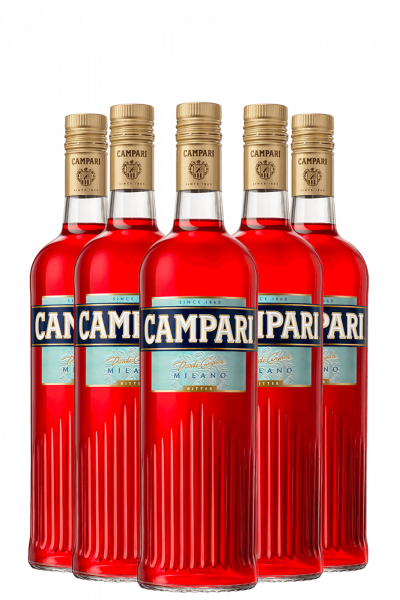 6 Bottiglie Bitter Campari 1Litro