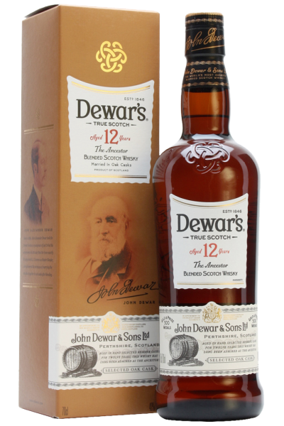 Dewar's 12 Years Old Blended Scotch Whisky 70cl (Astucciato)