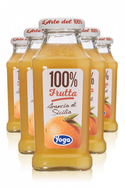 Yoga 100% Frutta Arancia Di Sicilia Cassa da 12 Bottiglie x 20cl