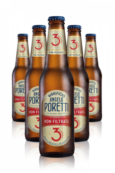 Poretti 3 Luppoli Non Filtrata Cassa da 24 bottiglie x 33cl