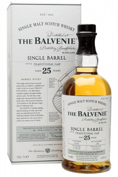 The Balvenie 25 Years Old Single Barrel Traditional Oak 70cl (Astucciato)