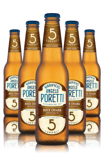 Poretti 5 Luppoli Bock Chiara Cassa da 24 bottiglie x 33cl