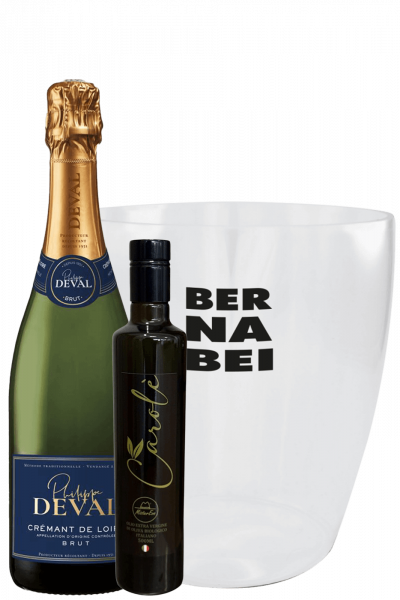 Olio EVO Bio Carolè 2025 MisterEvo + Glacette Logo Nero + Crémant De Loire Deval