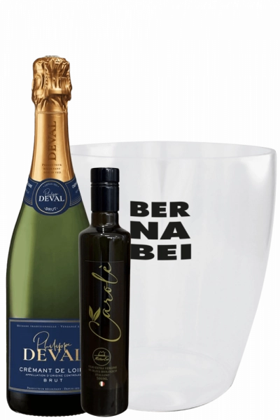 Olio EVO Bio Carolè 2025 MisterEvo + Glacette Logo Nero + Crémant De Loire Deval