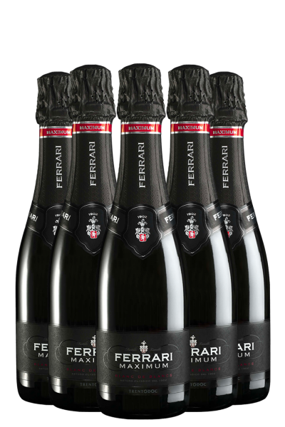 6 Mezze Bottiglie Trentodoc Maximum Brut Blanc De Blancs Ferrari 375ml