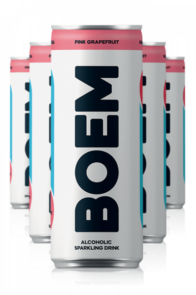 Hard Seltzer Boem Pompelmo Cassa da 12 Lattine x 25cl