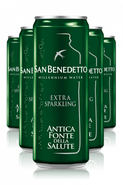 Acqua San Benedetto Millennium Extra Sparkling 33cl Cassa Da 24 Lattine