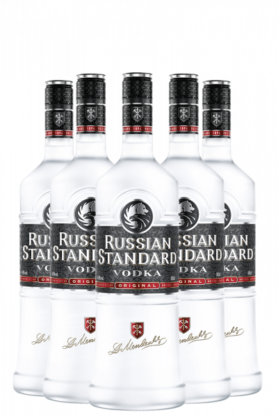 6 Bottiglie Vodka Russian Standard 1Litro