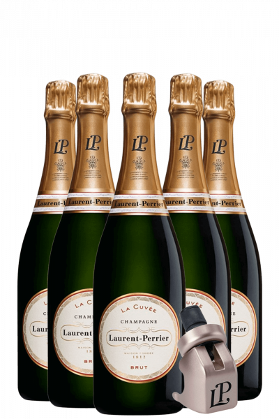 6 Laurent-Perrier La Cuvée Brut 75cl + OMAGGIO stopper Laurent-Perrier