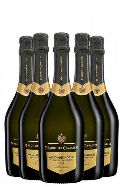 6 Bottiglie Valdobbiadene Prosecco Superiore DOCG Millesimato Brut 2023 Maschio Dei Cavalieri 