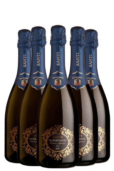 6 Bottiglie Valdobbiadene Prosecco Superiore DOCG Brut 2024 Santi