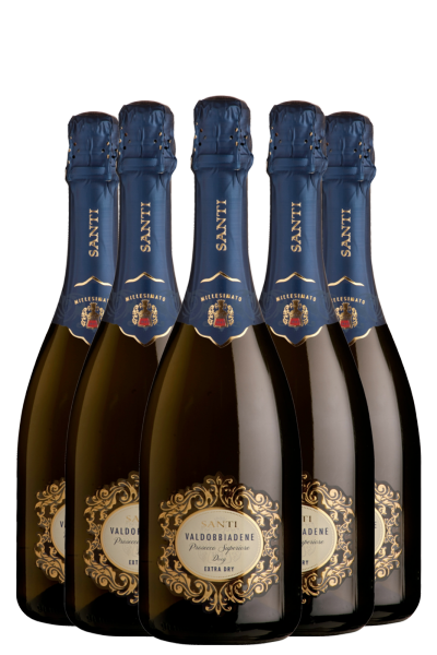 6 Bottiglie Valdobbiadene Prosecco Superiore DOCG Extra Dry 2024 Santi  