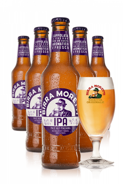 Birra Moretti Ipa 24 bottiglie x 33cl + OMAGGIO 6 bicchieri Moretti Originale 20cl