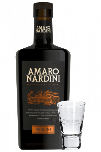 Amaro Nardini 70cl + OMAGGIO 2 bicchieri shot Nardini