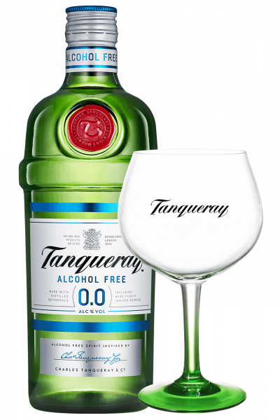 Tanqueray 0.0 Alcohol Free 70cl + OMAGGIO 2 bicchieri Tanqueray