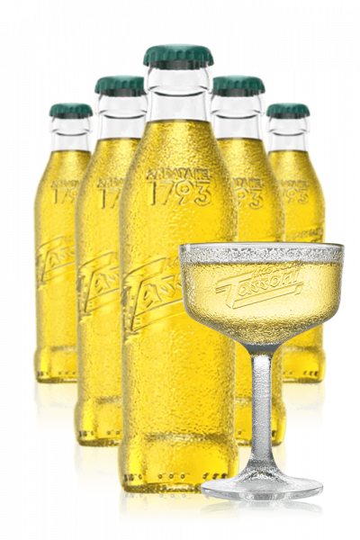 Cedrata Tassoni Cassa da 24 bottiglie x 18cl + OMAGGIO 4 bicchieri coppa Tassoni