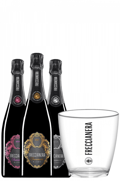 1 Franciacorta DOCG Brut 2021 + 1 Rosa 2019 + 1 Satèn 2020 Fratelli Berlucchi + OMAGGIO glacette Bernabei & Freccianera