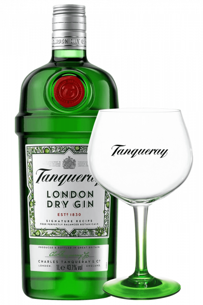 Gin Tanqueray London Dry 1Litro + OMAGGIO 2 bicchieri Tanqueray