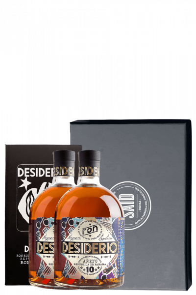 2 Bottiglie Ron Desiderio 10 Anni + Box Cioccolata Said 24 pezzi