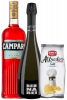 Bitter Campari 1Litro + Prosecco DOC 2022 Bernabei + Amica Chips Sale Marino Alfredo's 3 x 150gr