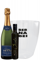 Olio EVO Bio Carolè 2025 MisterEvo + Glacette Logo Nero + Crémant De Loire Deval