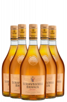 6 Bottiglie Brandy Stravecchio Branca 1Litro