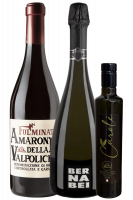 Amarone Fulminato 2022 + Prosecco DOC Bernabei + Olio EVO Bio Carolè 2025 MisterEvo 