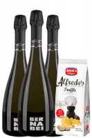 3 Prosecco DOC Treviso Millesimato 2023 Bernabei + Amica Chips Tartufo Alfredo's 3 x 100gr