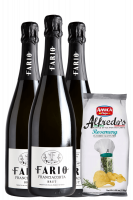 3 Franciacorta DOCG Fario Brut + Amica Chips Rosmarino Alfredo's 3 x 130gr