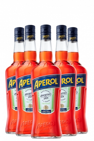 6 Bottiglie Aperol 1Litro Aperitivo 