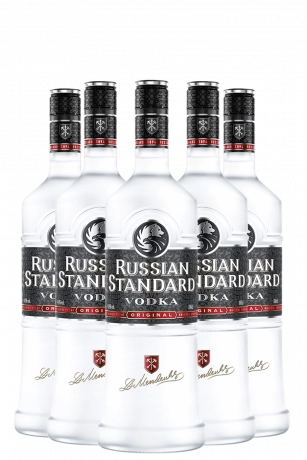 6 Bottiglie Vodka Russian Standard 1Litro