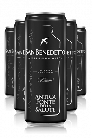 Acqua San Benedetto Millennium Frizzante 33cl Cassa Da 24 Lattine
