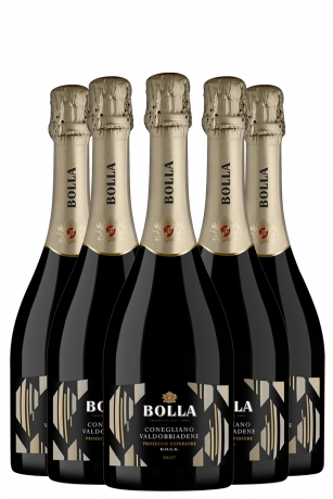 6 Bottiglie Conegliano Valdobbiadene Prosecco Brut DOCG Bolla