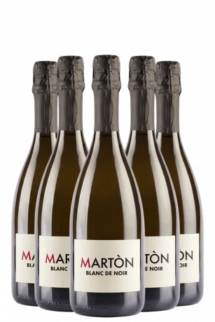 6 Bottiglie Vino Spumante Blanc De Noir Brut Millesimato 2023 Martòn 