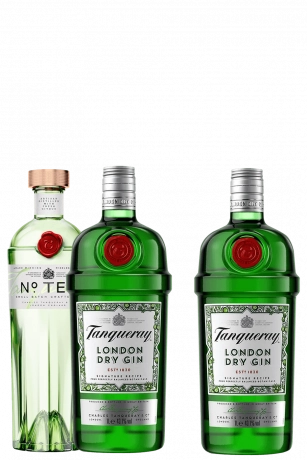 3 Gin Tanqueray No.Ten 70cl + 2 Gin Tanqueray 1Litro + OMAGGIO 1 Gin Tanqueray 1Litro